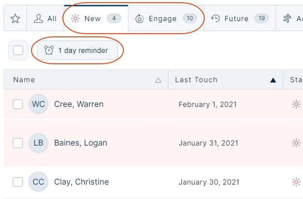 Add follow-up reminder in Top Producer® X CRM