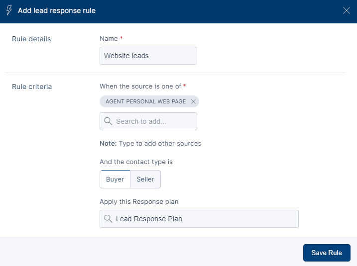 Automatically apply plans to incoming leads in Top Producer CRM