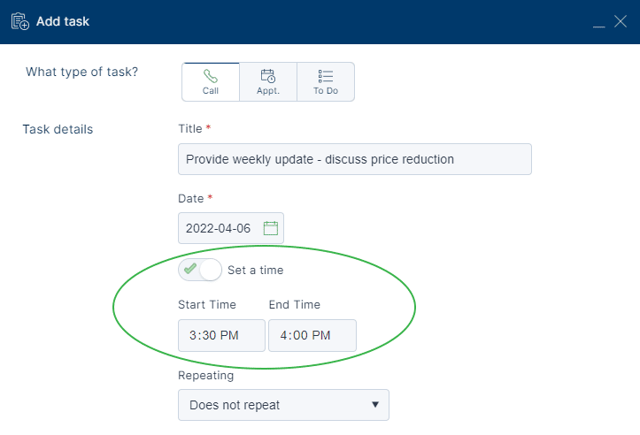 Timed tasks in Top Producer X CRM